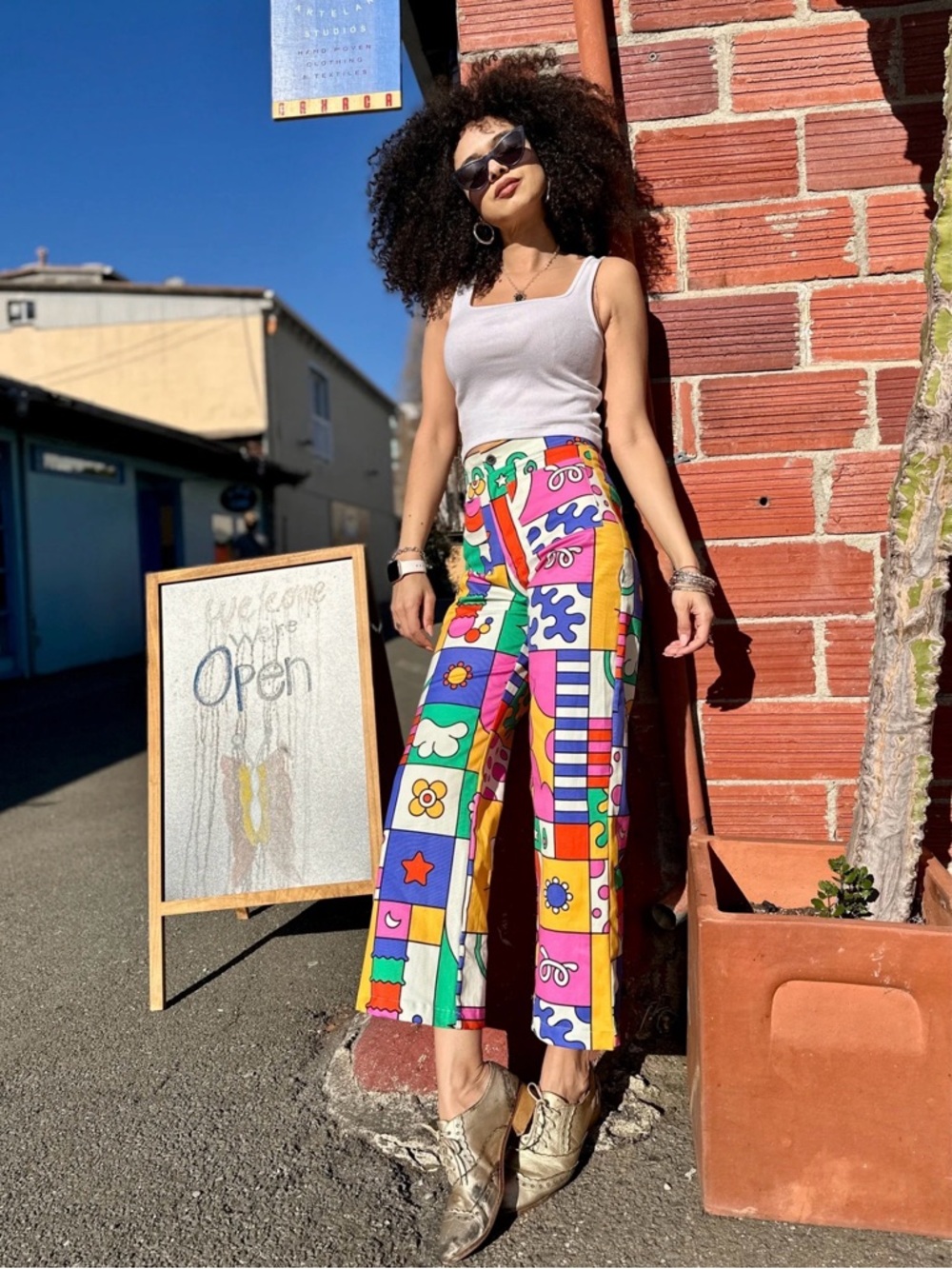 Nooworks Groovy Patchwork Pants Y2K Art Teacher Core